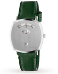  Shop Authentic Gucci Grip Silver Dial Green Leather Strap Unisex Watch - YA157412 - Luxxuri