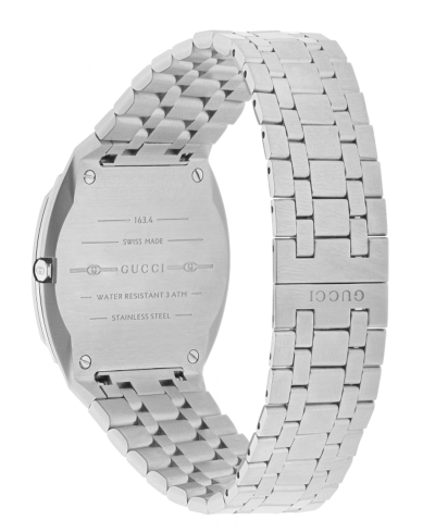  Shop Authentic Gucci 25H Quartz Silver Dial Silver Steel Strap Watch For Women - YA163402 - Luxxuri