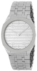  Shop Authentic Gucci 25H Quartz Silver Dial Silver Steel Strap Watch For Women - YA163402 - Luxxuri