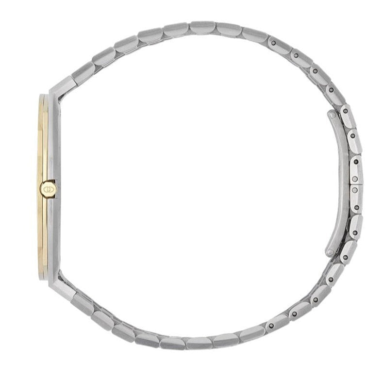  Shop Authentic Gucci 25H Quartz Gold Dial Silver Steel Strap Watch for Women - YA163403 - Luxxuri