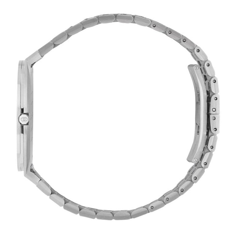  Shop Authentic Gucci 25H Quartz Silver Dial Silver Steel Strap Unisex Watch - YA163407 - Luxxuri