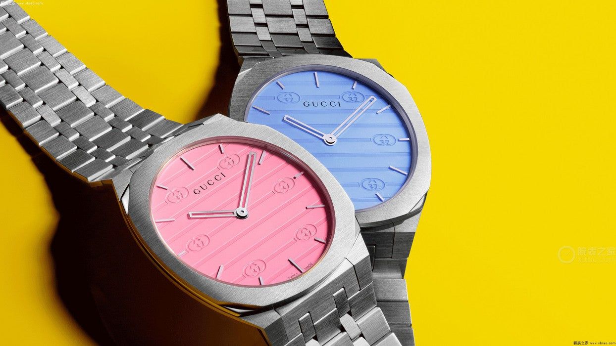  Shop Authentic Gucci 25H Quartz Pink Dial Silver Steel Strap Watch for Women - YA163410 - Luxxuri