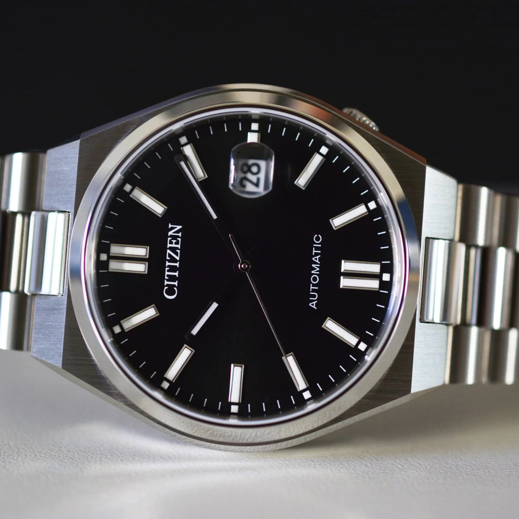  Shop Authentic Citizen Tsuyosa Automatic Black Dial Silver Steel Strap Watch For Men - NJ0150-81E - Luxxuri