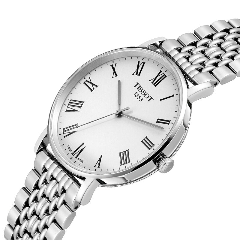  Shop Authentic Tissot T Classic Everytime White Dial Silver Mesh Bracelet Watch For Men - T109.410.11.033.00 - Luxxuri