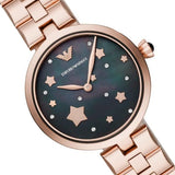  Shop Authentic Emporio Armani Arianna Black Dial Rose Gold Stainless Steel Watch For Women - AR11197 - Luxxuri