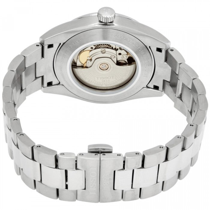 Tissot Gentleman Powermatic 80 Silicium Black Dial Silver Steel Strap Watch For Men - T127.407.11.051.00