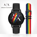  Shop Authentic Armani Exchange Cayde Analog Black Dial Black Leather Strap Watch For Men - AX7120 - Luxxuri