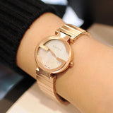  Shop Authentic Gucci G Interlocking Mother of Pearl Dial Rose Gold Steel Strap Watch For Women - YA133515 - Luxxuri