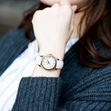  Shop Authentic Tissot T-Classic Powermatic 80 Mother of Pearl Silver Dial White Leather Strap Watch For Women - T108.208.26.117.00 - Luxxuri