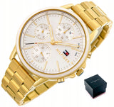  Shop Authentic Tommy Hilfiger Carly White Dial Gold Steel Strap Watch for Women - 1781786 - Luxxuri