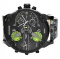  Shop Authentic Diesel Big Daddy Chronograph Black Dial Black Leather Strap Watch For Men - DZ7311 - Luxxuri