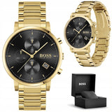  Shop Authentic Hugo Boss Integrity Chronograph Grey Dial Gold Steel Strap Watch for Men - 1513781 - Luxxuri