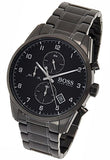  Shop Authentic Hugo Boss Skymaster Chronograph Black Dial Black Steel Strap Watch for Men - 1513785 - Luxxuri