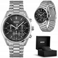  Shop Authentic Hugo Boss Champion Black Dial Silver Steel Strap Watch for Men - 1513871 - Luxxuri