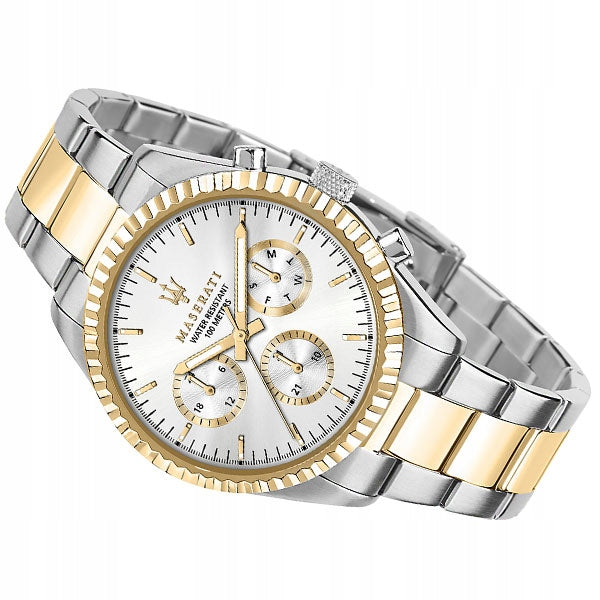  Shop Authentic Maserati Competizione Chronograph Quartz Silver Dial Watch For Men - R8853100021 - Luxxuri