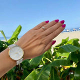  Shop Authentic Michael Kors Pyper Quartz Silver Dial White Leather Strap Watch For Women - MK2858 - Luxxuri