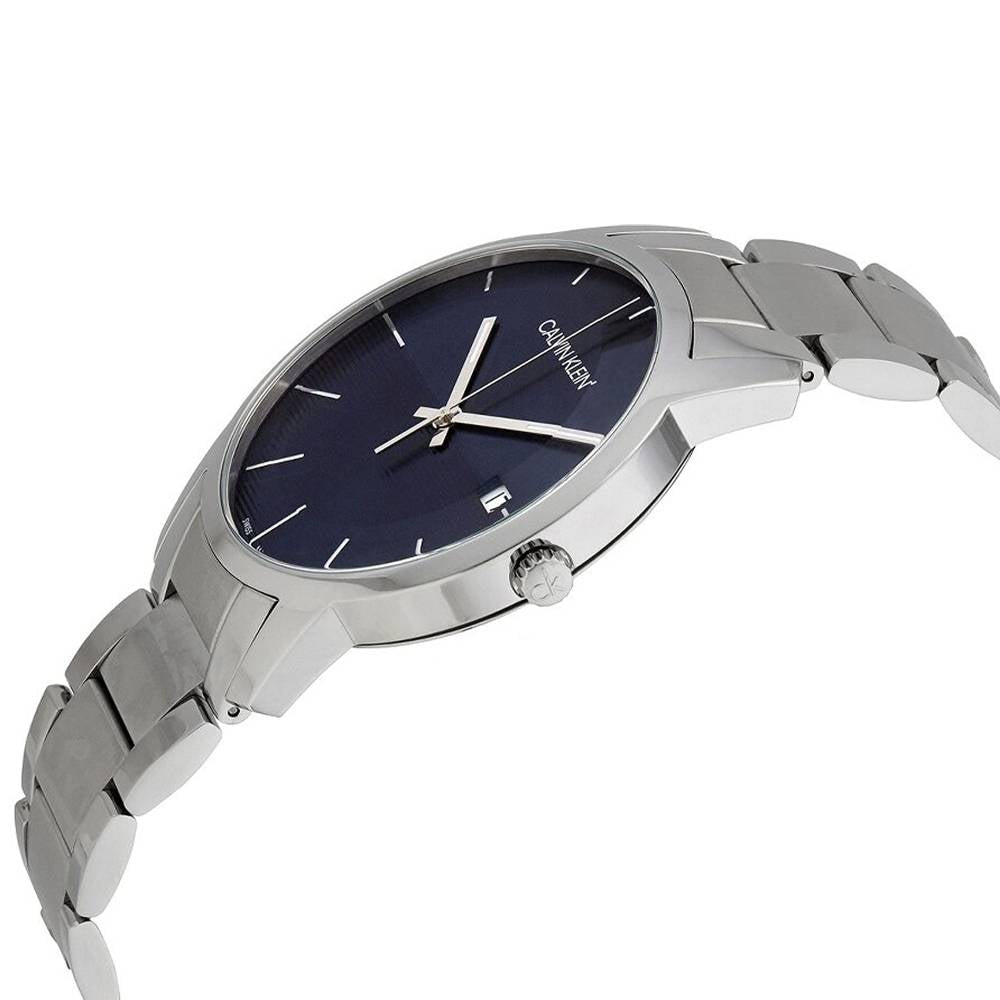  Shop Authentic Calvin Klein City Blue Dial Silver Steel Strap Watch for Men - K2G2G14Q - Luxxuri