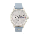  Shop Authentic Tommy Hilfiger Brooke Silver Dial Blue Leather Strap Watch for Women - 1782023 - Luxxuri