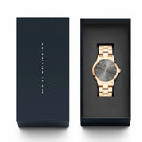  Shop Authentic Daniel Wellington Iconic Link Grey Dial Rose Gold Steel Strap Watch For Women - DW00100332 - Luxxuri