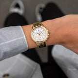  Shop Authentic Tommy Hilfiger Ari Multifunction Diamonds Silver Dial Gold Steel Strap Watch for Women - 1781977 - Luxxuri