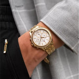  Shop Authentic Tommy Hilfiger Ari Multifunction Diamonds Silver Dial Gold Steel Strap Watch for Women - 1781977 - Luxxuri