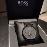  Shop Authentic Hugo Boss Oxygen Black Dial Black Mesh Bracelet Watch for Men - 1513636 - Luxxuri
