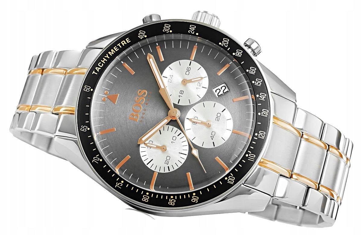  Shop Authentic Hugo Boss Trophy Chronograph Grey Dial Silver Steel Strap Watch for Men - 1513634 - Luxxuri