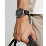  Shop Authentic Tommy Hilfiger Daniel Black Dial Black Leather Strap Watch for Men - 1710381 - Luxxuri