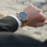  Shop Authentic Tommy Hilfiger Daniel Chronograph Blue Dial Gold Steel Strap Watch for Men - 1710384 - Luxxuri