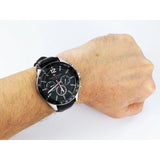  Shop Authentic Tommy Hilfiger Luke Quartz Black Dial Black Leather Strap Watch for Men - 1791117 - Luxxuri
