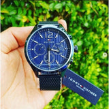  Shop Authentic Tommy Hilfiger Gavin Chronograph Blue Dial Blue Mesh Bracelet Watch for Men - 1791471 - Luxxuri