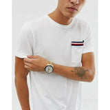  Shop Authentic Tommy Hilfiger Luke Chronograph White Dial Gold Steel Strap Watch for Men - 1791121 - Luxxuri