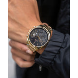  Shop Authentic Tommy Hilfiger Baker Chronograph Black Dial Gold Steel Strap Watch for Men - 1710447 - Luxxuri