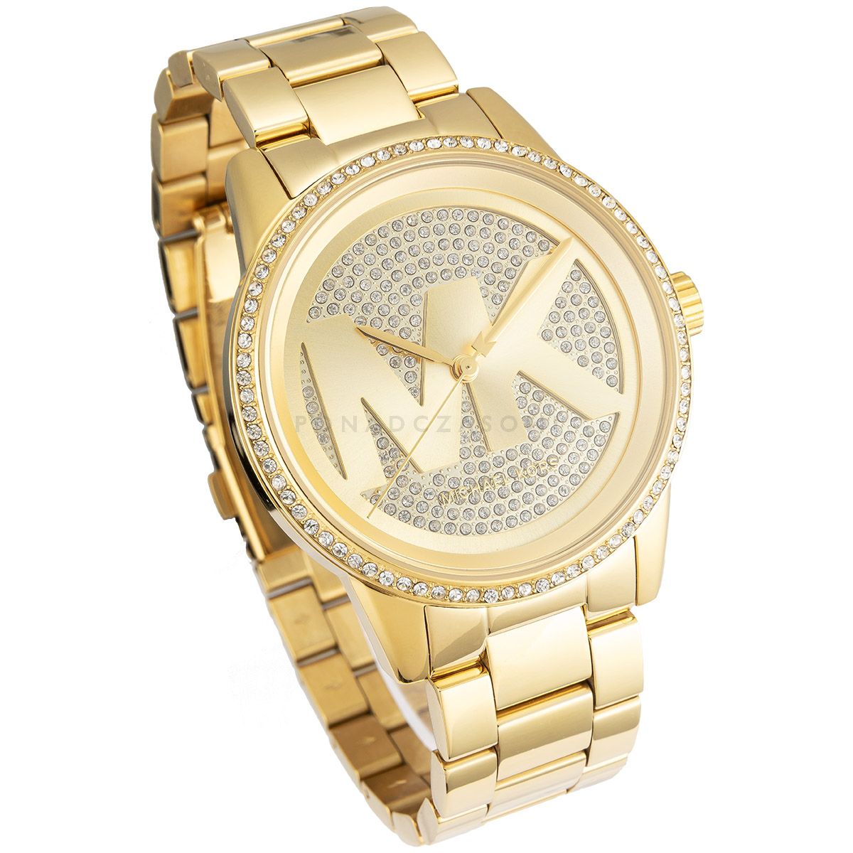 Shop Authentic Michael Kors Ritz Pave Crystals Gold Dial Gold Steel Strap Watch for Women - MK6862 - Luxxuri