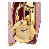  Shop Authentic Versace Medusa Lock Icon Gold Dial Red Leather Strap Watch for Women - VEDW00319 - Luxxuri