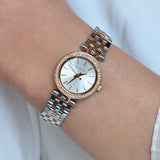  Shop Authentic Michael Kors Darci Silver Dial Two Tone Steel Strap Watch for Women - MK3298 - Luxxuri