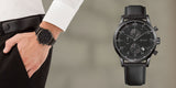  Shop Authentic Hugo Boss Blackout Chronograph Black Dial Black Leather Strap Watch For Men - HB1512567 - Luxxuri