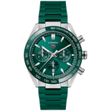  Shop Authentic Tag Heuer Carrera Chronograph 44mm Green Dial Green Steel Strap Watch for Men - CBN2A1N.FT6238 - Luxxuri
