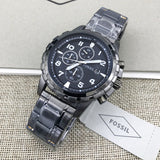  Shop Authentic Fossil Dean Chronograph Black Dial Black Steel Strap Watch for Men - FS4721 - Luxxuri