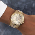  Shop Authentic Guess Frontier Diamonds Gold Dial Gold Steel Strap Watch For Women - W1156L2 - Luxxuri