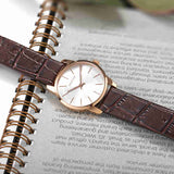  Shop Authentic Calvin Klein City White Mother of Pearl Dial Brown Leather Strap Watch for Women - K2G23620 - Luxxuri