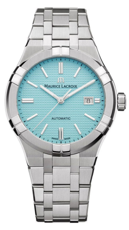  Shop Authentic Maurice Lacroix Aikon Automatic Sky Blue Dial Silver Steel Strap Watch For Men - AI6008-SS00F-431-C - Luxxuri