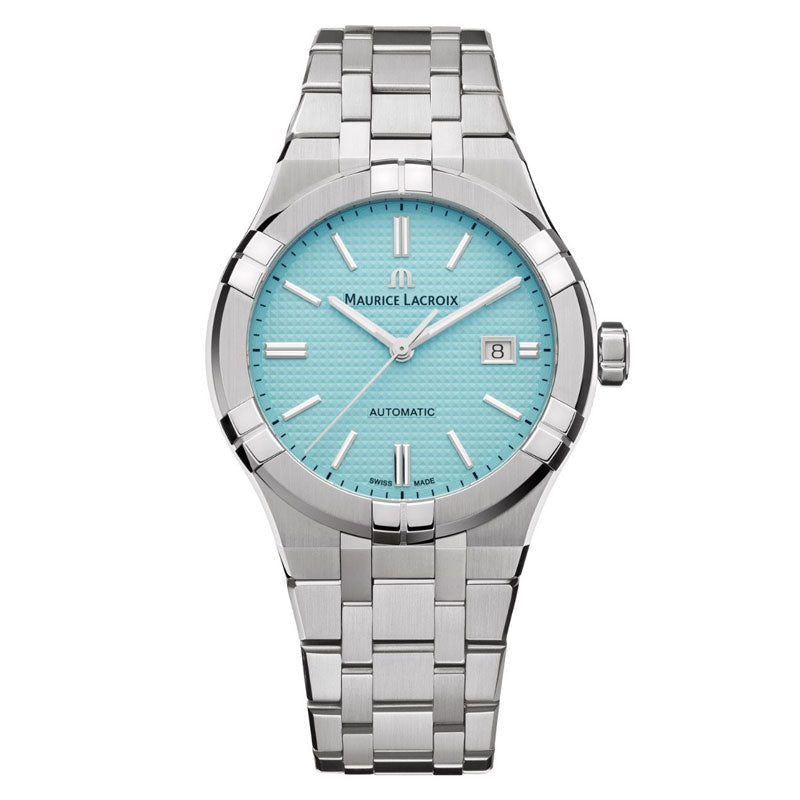  Shop Authentic Maurice Lacroix Aikon Automatic Limited Summer Edition Blue Dial Silver Steel Strap Watch For Men - AI6008-SS00F-431-1 - Luxxuri