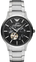  Shop Authentic Emporio Armani Meccanico Automatic Black Dial Silver Steel Strap Watch For Men - AR60055 - Luxxuri