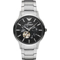  Shop Authentic Emporio Armani Meccanico Automatic Black Dial Silver Steel Strap Watch For Men - AR60055 - Luxxuri