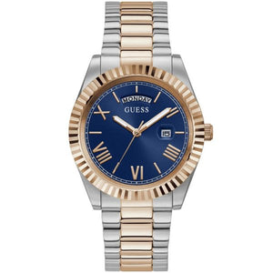  Shop Authentic Guess Quartz Blue Dial Two Tone Steel Strap Watch For Men - GW0265G12 - Luxxuri