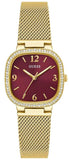  Shop Authentic Guess Quartz Red Dial Gold Mesh Strap Watch For Women - GW0354L4 - Luxxuri