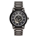  Shop Authentic Emporio Armani Meccanico Automatic Black Dial Black Steel Strap Watch For Men - AR60010 - Luxxuri