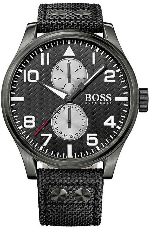  Shop Authentic Hugo Boss Aeroliner Maxx Quartz Black Dial Black Nylon Strap Watch For Men - HB1513086 - Luxxuri