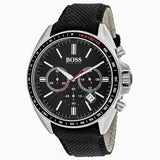  Shop Authentic Hugo Boss Driver Black Dial Black Leather Strap Watch for Men -1513087 - Luxxuri